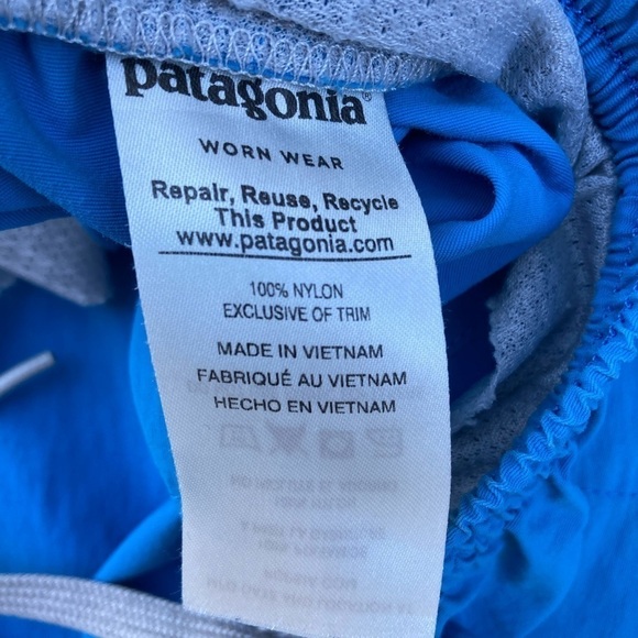 Men's Patagonia Swim Shorts Blue Solid Liner REMOVED XL Nylon Pocket Hybrid Gym - Picture 4 of 11